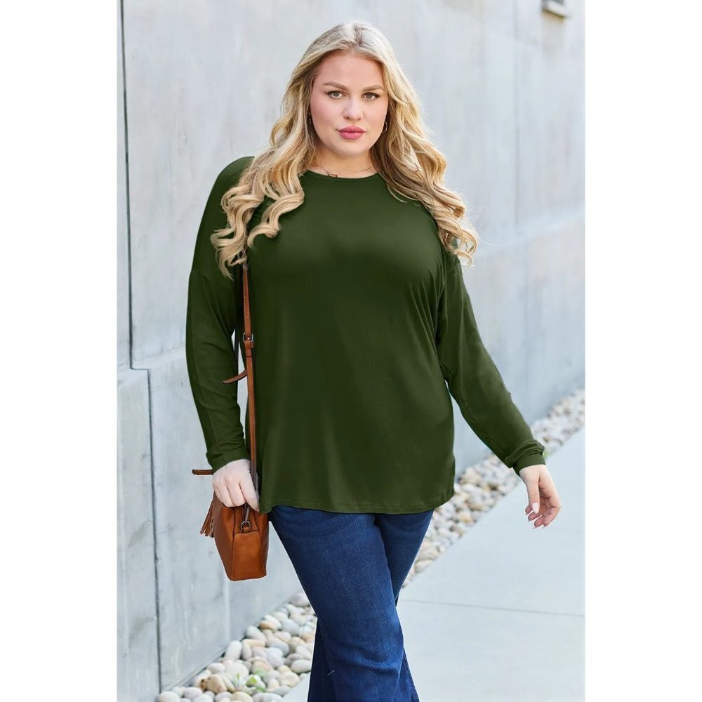Basic Bae Full Size Round Neck Dropped Shoulder T… - image 7